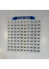 BFS  Matematik Öğreten Yüzlük Tablo Duvarda İz Bırakmaz Akıllı Kağıt Yapışkansız Statik  60x60 cm
