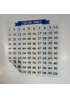 BFS  Matematik Öğreten Yüzlük Tablo Duvarda İz Bırakmaz Akıllı Kağıt Yapışkansız Statik  60x60 cm