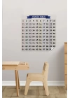 BFS  Matematik Öğreten Yüzlük Tablo Duvarda İz Bırakmaz Akıllı Kağıt Yapışkansız Statik  60x60 cm