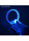 BFS Mavi Led Işıklı Baskı Yapılabilen Pilli Bileklik Bilezik 1,5 Cm Genişlik
