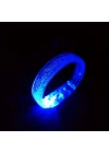 BFS Mavi Led Işıklı Baskı Yapılabilen Pilli Bileklik Bilezik 1,5 Cm Genişlik