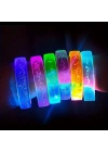 BFS  Mavi Led Işıklı Baskı Yapılabilen Pilli Bileklik Bilezik 1,5 cm Genişlik