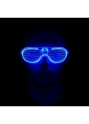 BFS Mavi Led Işıklı Parti Gözlüğü - Neon Glow Şerit Gözlük 3 Modlu