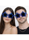 BFS Mavi Renk Disko Yıldızı Retro Parti Gözlüğü 16x7 Cm