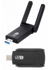 BFS Mbps Wifi Alıcı Kablosuz Wifi Adaptörü Çift Band Çift Antenli