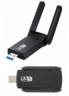 BFS Mbps Wifi Alıcı Kablosuz Wifi Adaptörü Çift Band Çift Antenli