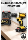 BFS Metal Dişli 24W Akülü Matkap -Çift Bataryalı ve LED Çalışma Işığı ile Tam Set