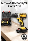 BFS Metal Dişli 24W Akülü Matkap -Çift Bataryalı ve LED Çalışma Işığı ile Tam Set