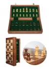 BFS Mıknatıs Taşlı Ahşap Katlanabilir Kutulu Satranç Oyunu 17.5 Cm G611