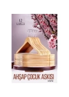 BFS Mini Ahşap Çocuk Elbise Askısı 12 ADET