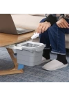 BFS  Mini Masa Çöp Kovası Plastik Tezgah Altı Geri Çekilebilir Yapışkanlı Görünmez Bölme Pratik