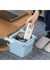 BFS  Mini Masa Çöp Kovası Plastik Tezgah Altı Geri Çekilebilir Yapışkanlı Görünmez Bölme Pratik