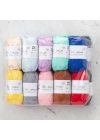 BFS  Mini Mercerized Cotton 20li Paket Renkli El Örgü İpi - 33825