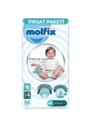 BFS   Molfix Premium Bebek Bezi Fırsat Paketi 4 Beden 7-14 Kg 54 Adet