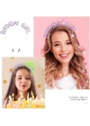 BFS   Mor Renk Kristal Taşlı Parlak Birthday Girl Yazılı Taç 16x17 cm