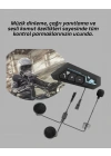 BFS Motosiklet Sürüşleri İçin BT22 Kask Bluetooth Kulaklık Mikrofonlu