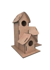 BFS Nessiworld 5269 Kumtoys Boyanabilir 3lü Kuş Evi - Bird House