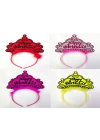BFS Nessiworld Happy Birthday Yazılı Neon Renk Taç 12 Adet