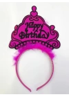 BFS Nessiworld Happy Birthday Yazılı Neon Renk Taç 12 Adet