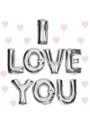 BFS Nessiworld    I Love You Folyo Balon Gümüş Renk 35 CM