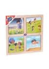 BFS Nessiworld ONY-343/344/345/346 Ahşap Eğitici 4lü Puzzle -Onyıl