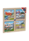 BFS Nessiworld ONY-343/344/345/346 Ahşap Eğitici 4lü Puzzle -Onyıl