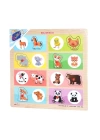 BFS Nessiworld ONY-366-367 Ahşap Tutmalı Eşleştirme -Hayvanlar ve Yavruları