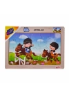 BFS Nessiworld ONY-85-86-87-88 Ahşap Eğitici Puzzle Sporlar -Onyıl