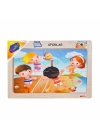 BFS Nessiworld ONY-85-86-87-88 Ahşap Eğitici Puzzle Sporlar -Onyıl