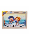 BFS Nessiworld ONY-85-86-87-88 Ahşap Eğitici Puzzle Sporlar -Onyıl