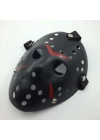 BFS Nessiworld    Siyah Renk Kırmızı Çizgili Tam Yüz Hokey Jason Maskesi Hannibal Maskesi