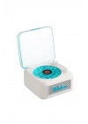 BFS Nostalji Mini Plak Görünümlü Radyolu Bluetooth Hoparlör 3d Ses Dalgası Retro Müzik Plak Beyaz