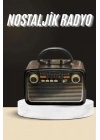 BFS Nostaljik Radyo Bluetooth Bağlantılı Müzik Kutusu Ahşap