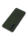 BFS  One Plus 9 Kılıf Nano içi Kadife Silikon - Koyu Yeşil