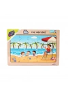 BFS   ONY-117/118/119/120 Ahşap Eğitici Puzzle -Yaz Mevsimi