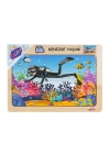 BFS   ONY-187-188-189-190 Ahşap Eğitici Puzzle Denizde Yaşam