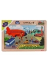 BFS   ONY-233-234-235-236 Ahşap Eğitici Puzzle Havaalanı -Onyıl Oyuncak