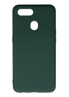 BFS  Oppo A12 Kılıf Nano içi Kadife Silikon - Koyu Yeşil