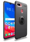 BFS  Oppo A12 Kılıf Range Yüzüklü Silikon - Siyah