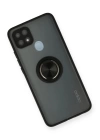 BFS  Oppo A15 Kılıf Montreal Yüzüklü Silikon Kapak - Siyah
