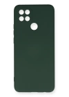 BFS  Oppo A15 Kılıf Nano içi Kadife Silikon - Koyu Yeşil
