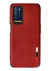 BFS Oppo A16 Kılıf Loop Deri Silikon - Kırmızı