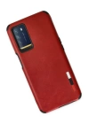 BFS Oppo A16 Kılıf Loop Deri Silikon - Kırmızı