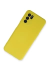 BFS Oppo A16 Kılıf Nano içi Kadife Silikon - Sarı