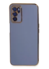 BFS  Oppo A16 Kılıf Volet Silikon - Mavi