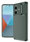 BFS  Oppo A3 Kılıf Auto Focus Karbon Kapak - Koyu Yeşil