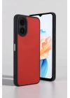 BFS  Oppo A38 Kılıf Aras Deri Kapak - Kırmızı