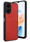 BFS  Oppo A38 Kılıf Aras Deri Kapak - Kırmızı