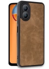 BFS  Oppo A38 Kılıf Aras Deri Kapak - Taba