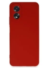 BFS  Oppo A38 Kılıf First Silikon - Kırmızı